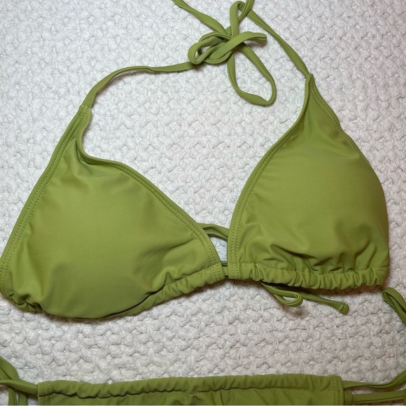 Lime green two Piece Bikini Size Lare - Picture 6 of 8